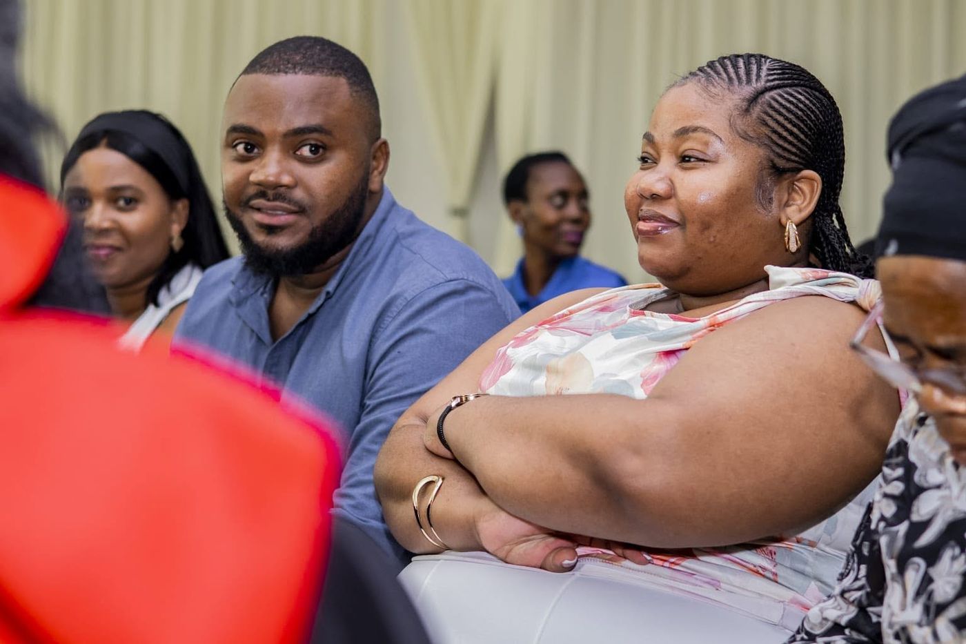 Members enjoying the service